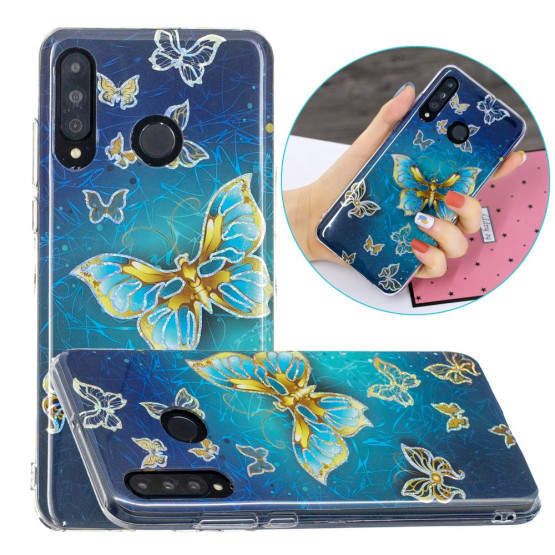 IMD SLIM MODRO ZLATI METULJI OVITEK ZA HUAWEI P30 LITE