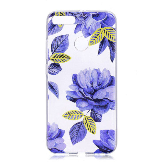 SLIM PROSOJNI VIJOLIČNI CVETOVI - XIAOMI MI A1