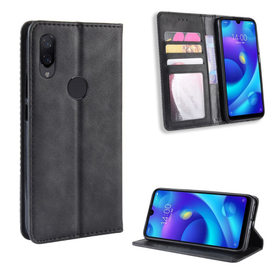VINTAGE AUTO ABSORBED ČRN ETUI ZA XIAOMI REDMI 7