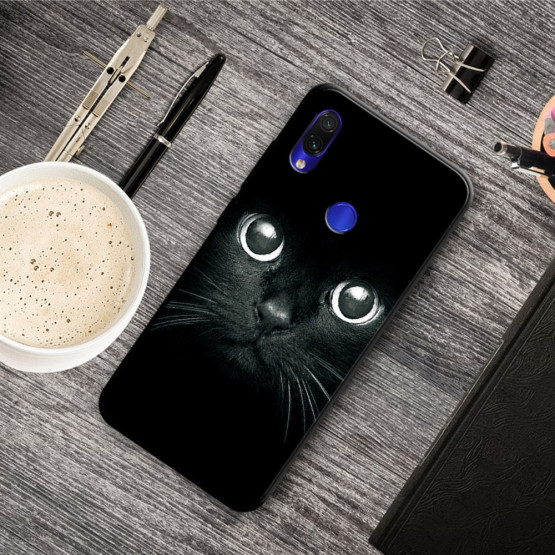 SLIM BLACK MAČEK OVITEK ZA XIAOMI REDMI 7