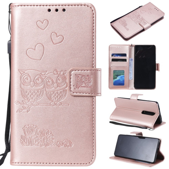 ZALJUBLJENI SOVICI NA VEJI ROSE GOLD ETUI ZA XIAOMI MI 9T