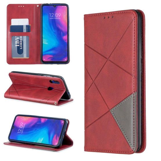 AUTO-ABSORBED GEOMETRIC RDEČ ETUI ZA XIAOMI REDMI NOTE 7