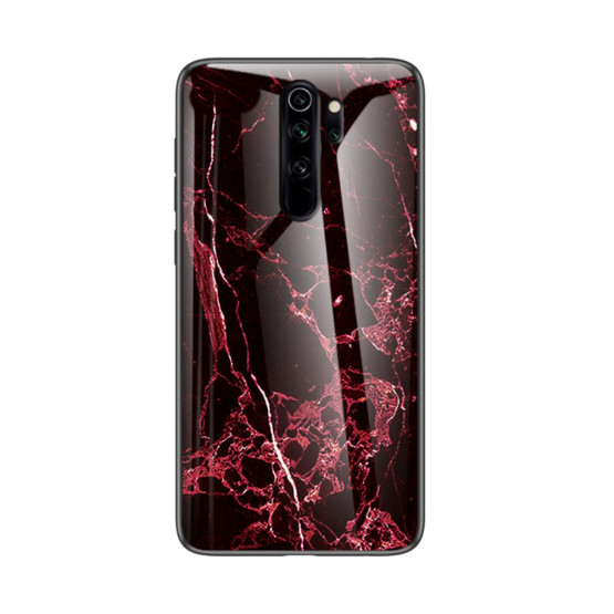 GLASS RDEČ MARMOR OVITEK ZA XIAOMI REDMI NOTE 8 PRO 