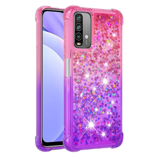 ANTI-DROP LIQUID BLEŠČICE ROZA-VIJOLIČEN OVITEK ZA XIAOMI REDMI 9T