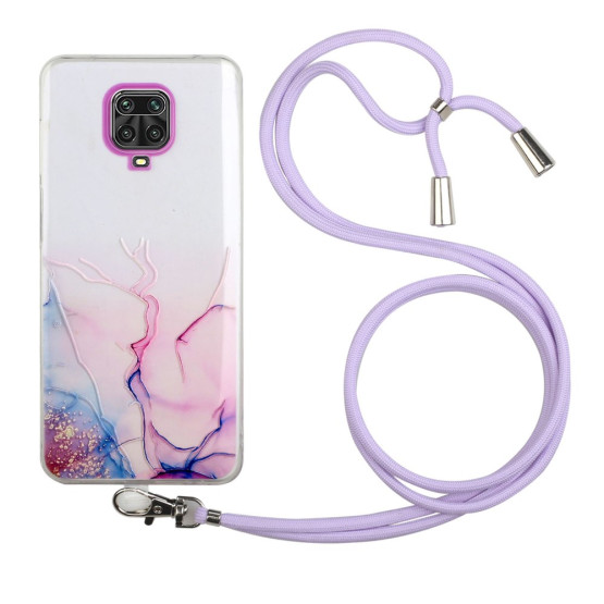 SMOKE ROZA OVITEK Z VRVICO ZA XIAOMI REDMI NOTE 9S / REDMI NOTE 9 PRO / REDMI NOTE 9 PRO MAX