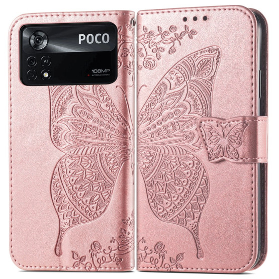 GOTSKI METULJ ROSE GOLD ETUI ZA XIAOMI POCO X4 PRO