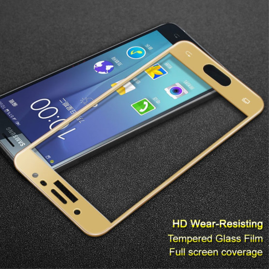 SAMSUNG GALAXY J3 (2017) IMAK FIT KALJENO STEKLO S POTISKOM ZLAT