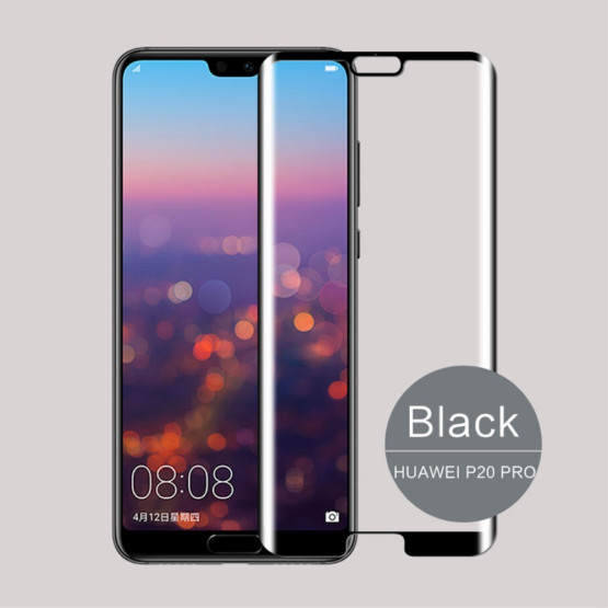 HUAWEI P20 PRO MOFI FIT KALJENO STEKLO S POTISKOM ČRN