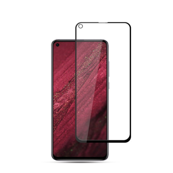 HUAWEI HONOR VIEW 20 / V20 FIT KALJENO STEKLO S POTISKOM ČRN - FULL GLUE