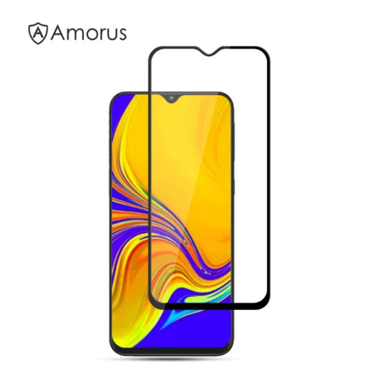 SAMSUNG GALAXY A50/A30/A30S FIT KALJENO STEKLO S POTISKOM ČRN - FULL GLUE