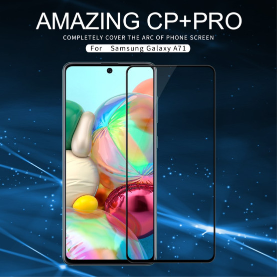 SAMSUNG GALAXY NOTE 10 LITE / GALAXY A71 NILLKIN FIT CP+PRO KALJENO STEKLO S POTISKOM ČRN - FULL GLUE