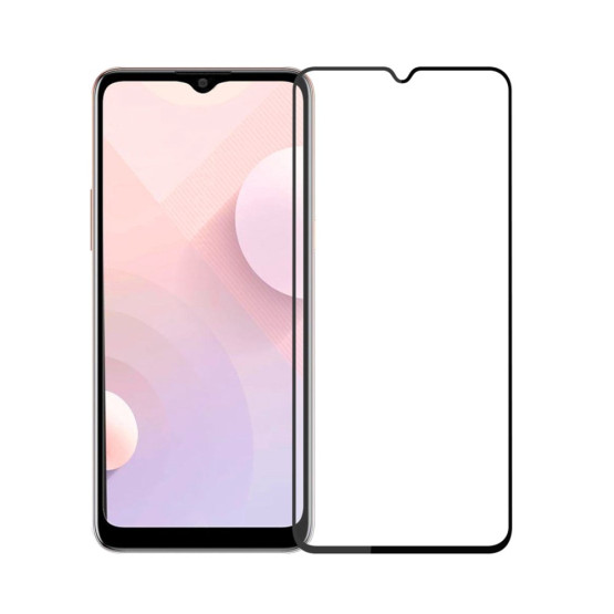 HTC DESIRE 20 PLUS FIT KALJENO STEKLO S POTISKOM ČRN - FULL GLUE