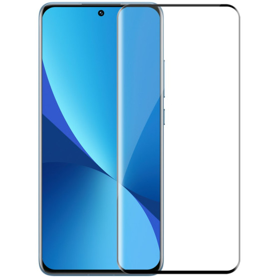 XIAOMI 12 / XIAOMI 12X NILLKIN FIT CP+MAX KALJENO STEKLO S POTISKOM ČRN - FULL GLUE