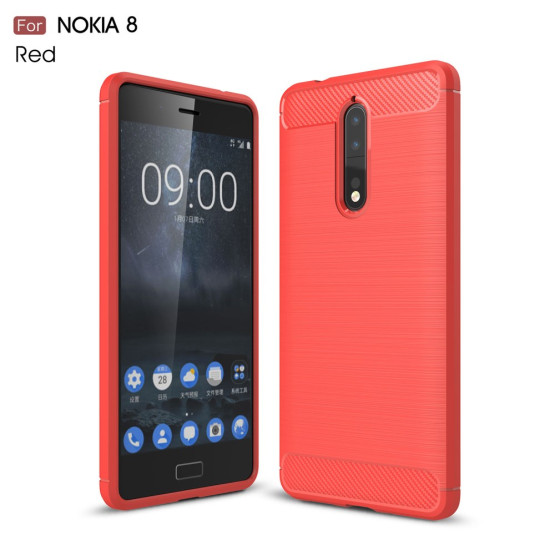 FLEX KARBON RDEČ - NOKIA 8