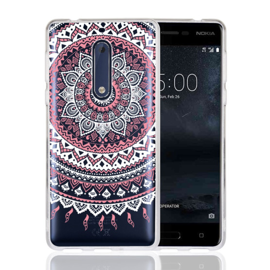 SLIM PROSOJNA ROZA MANDALA - NOKIA 5