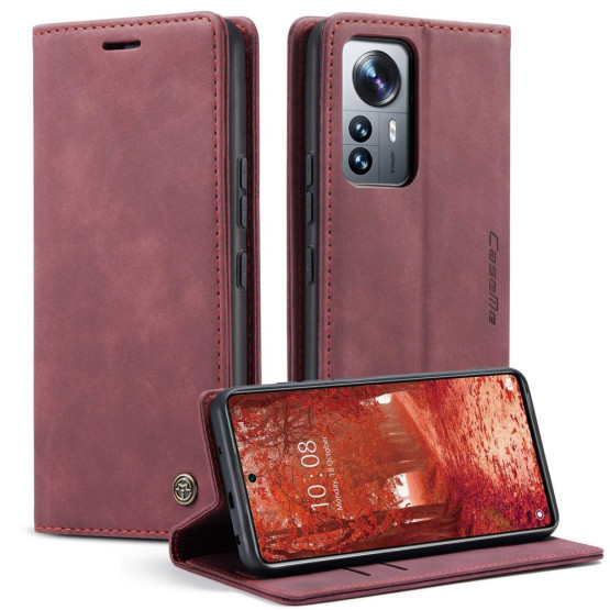 CASEME RETRO AUTO ABSORBED RDEČ ETUI ZA XIAOMI 12 LITE