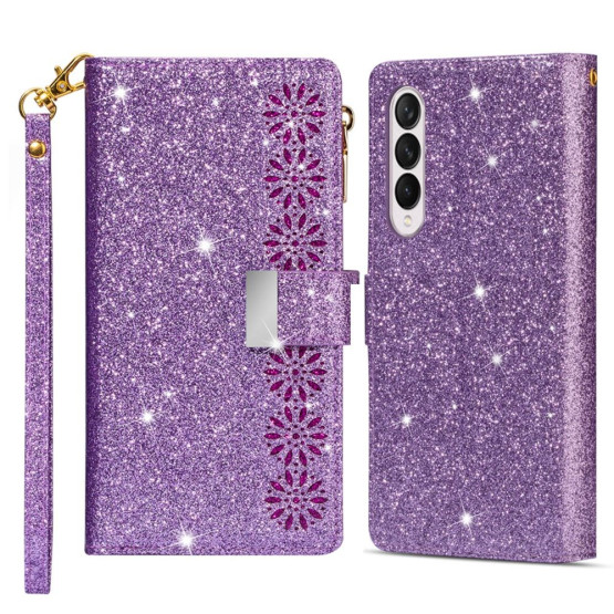 GLITTERY STAR VIJOLIČEN ETUI ZA SAMSUNG GALAXY Z FOLD4