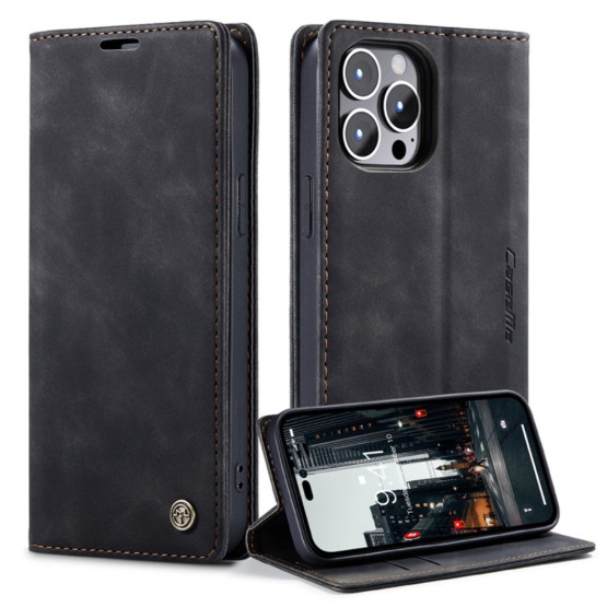 CASEME RETRO AUTO ABSORBED ČRN ETUI ZA APPLE IPHONE 14 PRO
