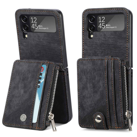 RETRO CARD ČRN ETUI ZA SAMSUNG GALAXY Z FLIP4