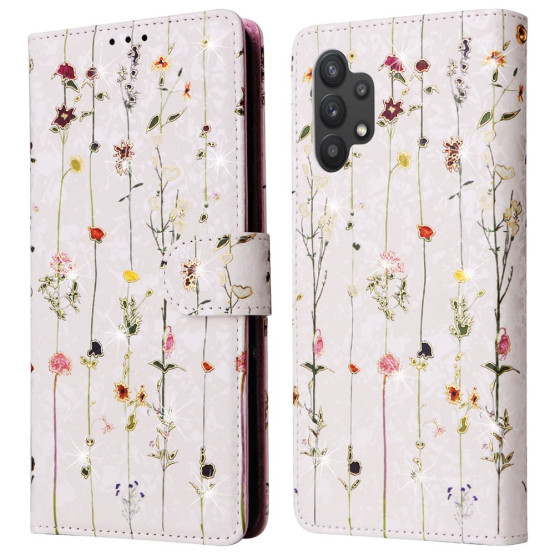 REALISTIC PISANE CVETLICE BEL ETUI ZA SAMSUNG GALAXY A32 5G