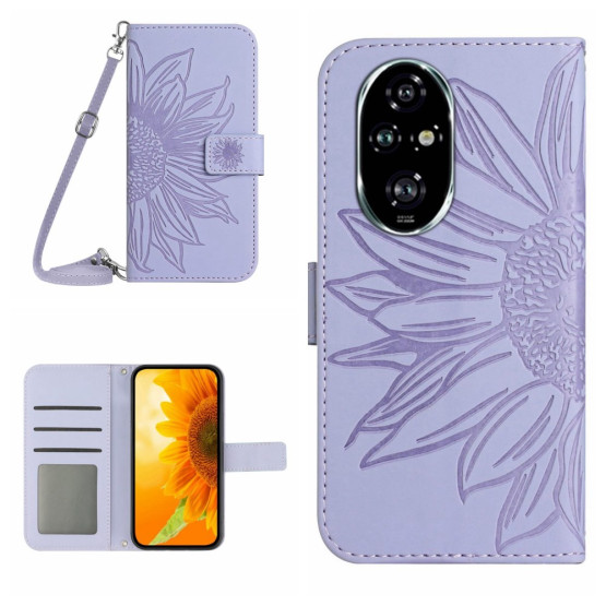 ODTIS SONČNICE VIJOLIČNI ETUI ZA HONOR 200