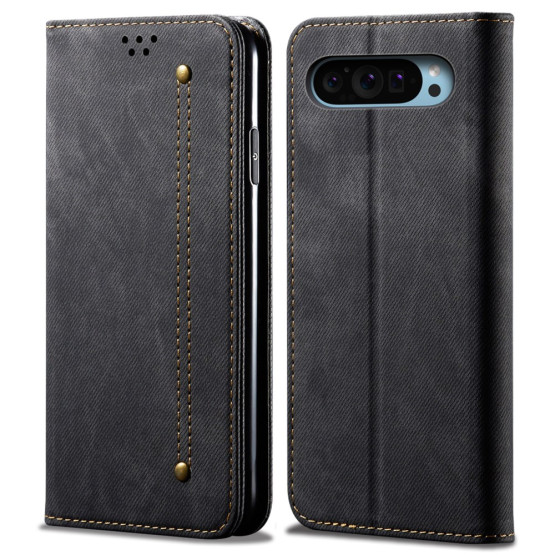 RETRO JEANS ČRN ETUI ZA GOOGLE PIXEL 9 PRO / PIXEL 9