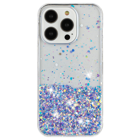 GLITTER STARS VIJOLIČNI OVITEK ZA APPLE IPHONE 16 PRO