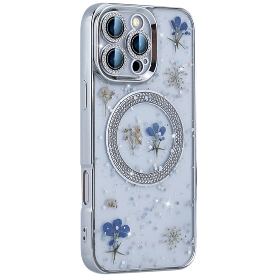 EPOXY FLOWER ERINASTA LOBELIJA MAGSAFE OVITEK ZA APPLE IPHONE 16 PRO