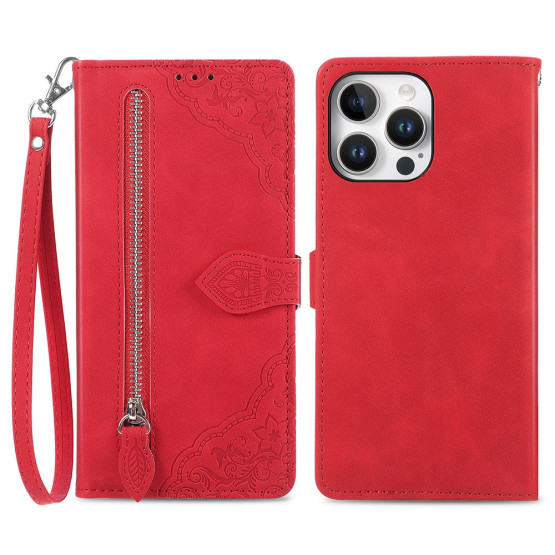MINI ČIPKA RDEČ ETUI ZA APPLE IPHONE 16 PRO MAX