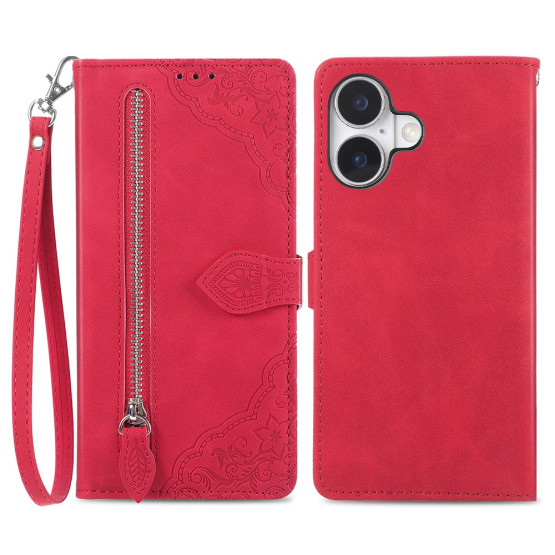 MINI ČIPKA RDEČ ETUI ZA APPLE IPHONE 16