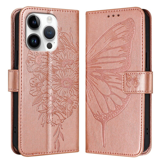 DNEVNI METULJ ROSE GOLD ETUI ZA APPLE IPHONE 16 PRO