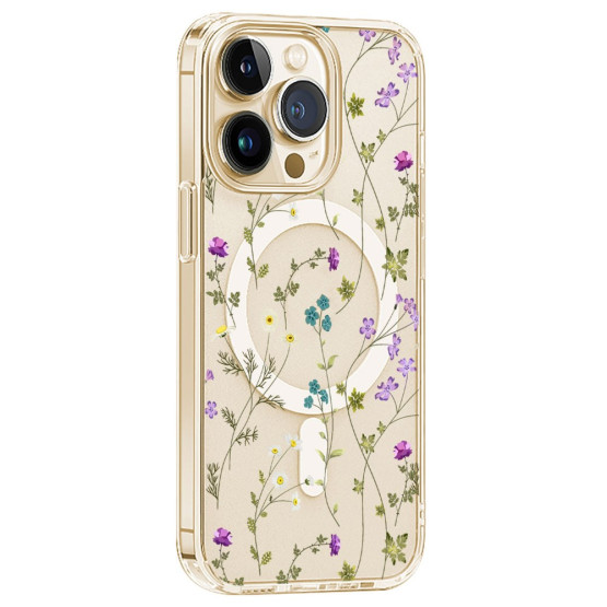 TRAVNIŠKE CVETLICE MAGSAFE GOLD OVITEK ZA APPLE IPHONE 16 PRO MAX