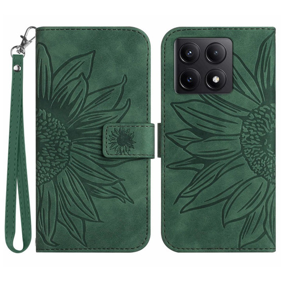 ODTIS SONČNICE ZELEN ETUI ZA XIAOMI 14T PRO