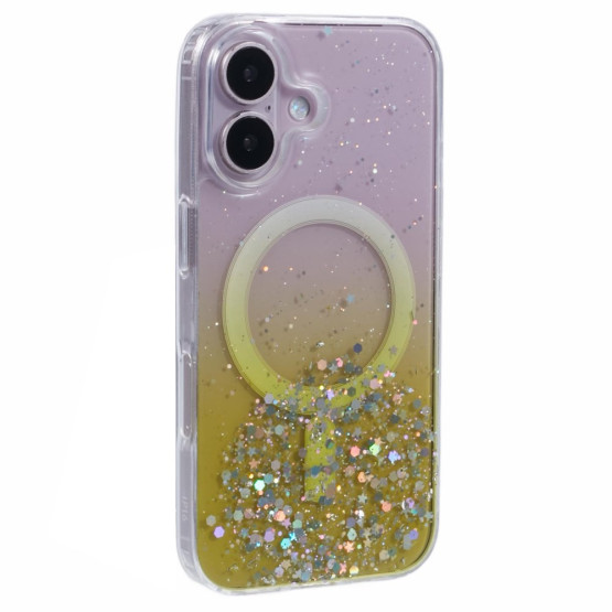 GLITTER STARS MAGSAFE RUMEN OVITEK ZA APPLE IPHONE 16 PLUS