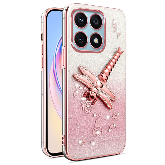RHINESTONE GLITTER KAČJI PASTIR ROSE GOLD OVITEK ZA XIAOMI 14T PRO