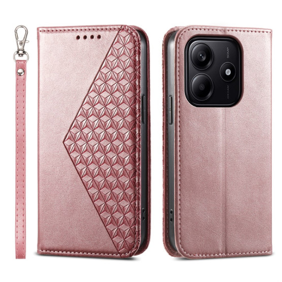 GEOMETRIC ROMB SILK ROSE GOLD ETUI ZA XIAOMI REDMI NOTE 14 5G