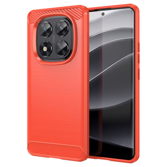 FLEX KARBON RDEČ OVITEK ZA XIAOMI REDMI NOTE 14 PRO 5G / POCO X7 5G