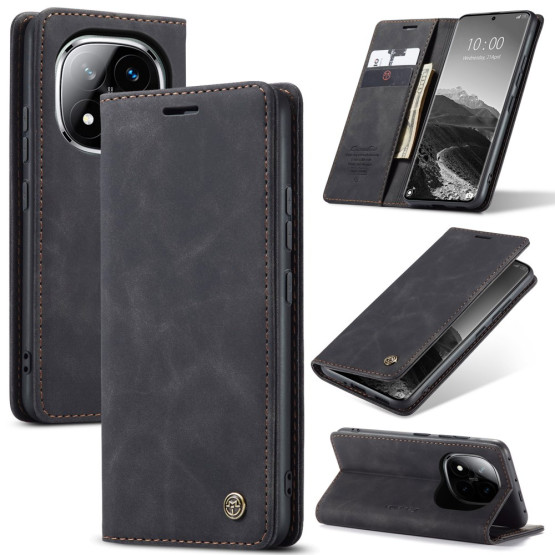 CASEME RETRO AUTO ABSORBED ČRN ETUI ZA XIAOMI REDMI NOTE 14 PRO+ 5G / REDMI NOTE 14 PRO 5G / POCO X7 5G