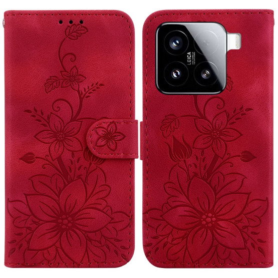 ODTIS VEJICE CVETLIC RDEČ ETUI ZA XIAOMI 15