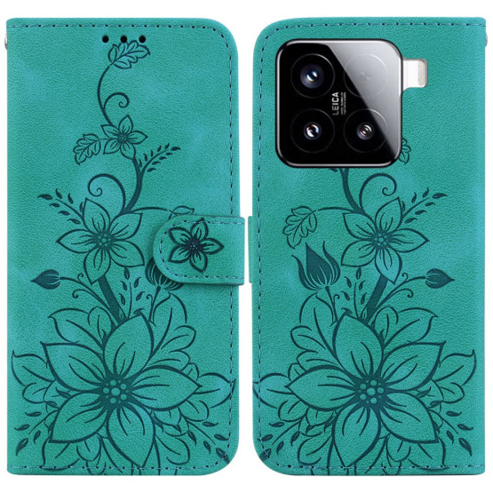 ODTIS VEJICE CVETLIC ZELEN ETUI ZA XIAOMI 15