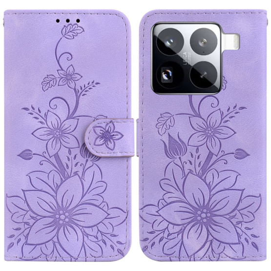 ODTIS VEJICE CVETLIC VIJOLIČNI ETUI ZA XIAOMI 15 PRO