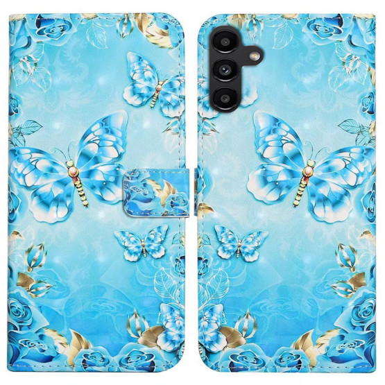 REALISTIC MODRO ZLATI METULJI ETUI ZA SAMSUNG GALAXY S25 PLUS