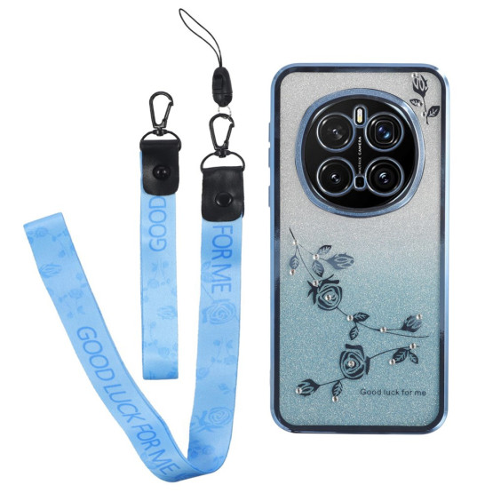 RHINESTONE GLITTER VRTNICA Z VRVICO MODER OVITEK ZA HONOR MAGIC7 PRO