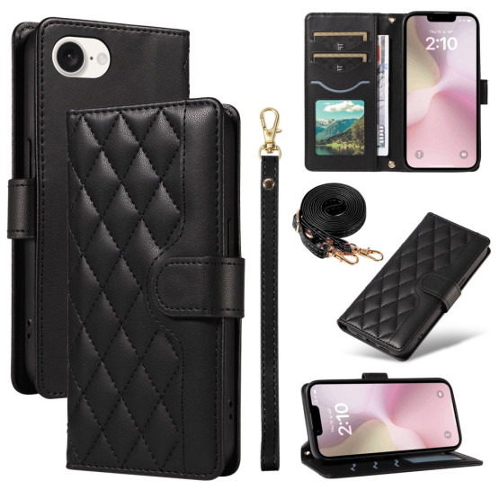 BINFEN PILLOW Z VRVICO ČRN ETUI ZA APPLE IPHONE 16E