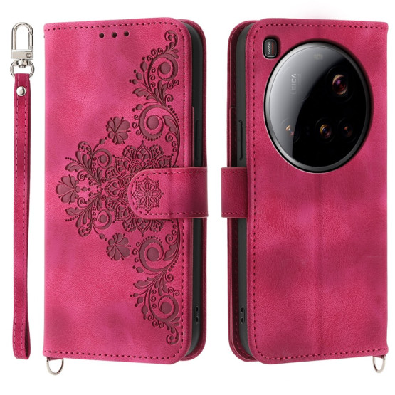 ČIPKA WALLET TEMNO ROZA ETUI ZA XIAOMI 15 ULTRA