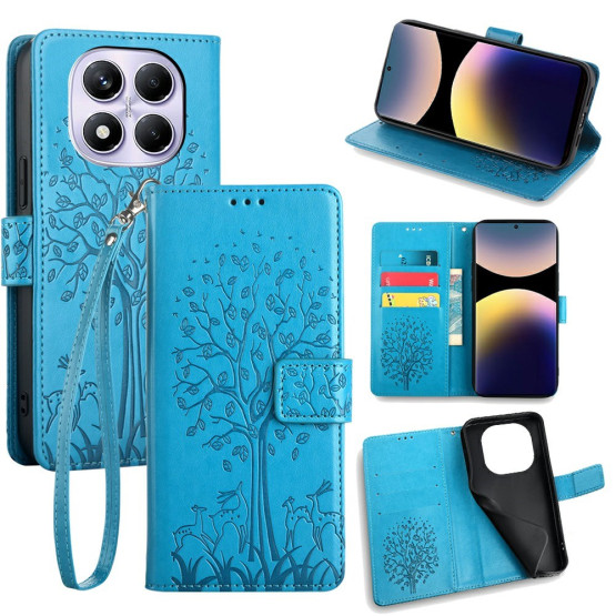 ODTIS DREVESA Z JELENI MODER ETUI ZA XIAOMI REDMI NOTE 14 PRO 4G