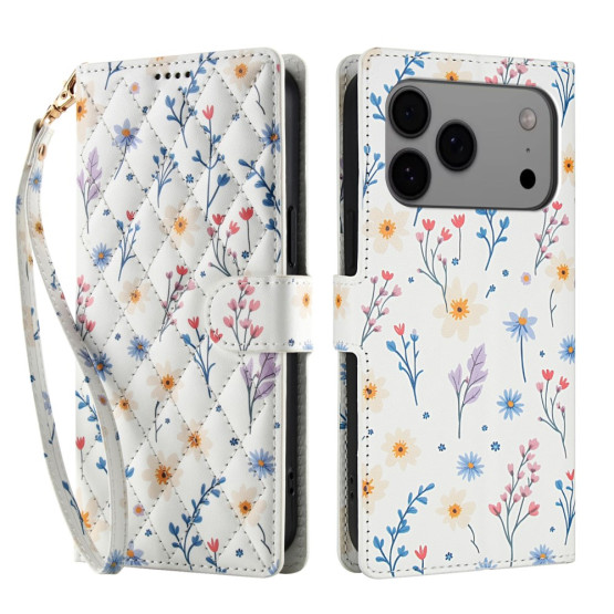 PILLOW MODRO RDEČE CVETLICE BEL ETUI ZA APPLE IPHONE 17 PRO MAX