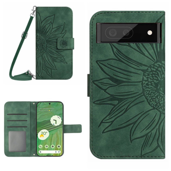 ODTIS SONČNICE ZELEN ETUI ZA GOOGLE PIXEL 7