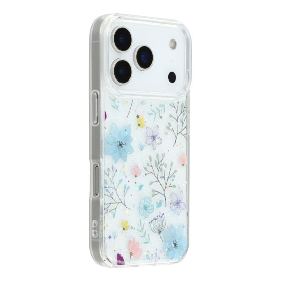 GLITTER ZIMSKE CVETLICE PROZOREN OVITEK ZA APPLE IPHONE 17 PRO MAX