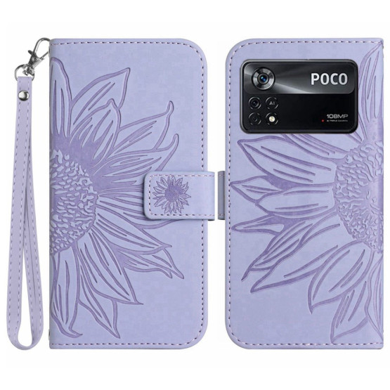 ODTIS SONČNICE VIJOLIČNI ETUI ZA XIAOMI POCO X4 PRO
